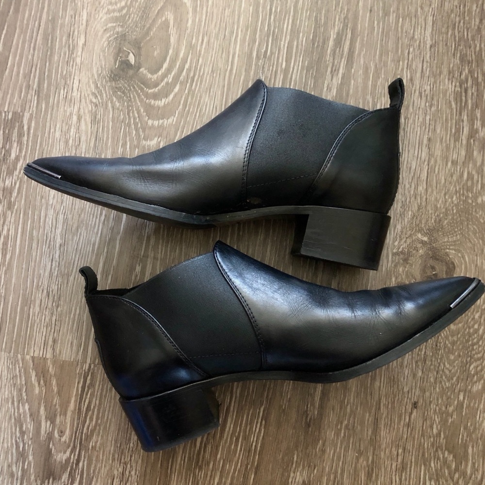 Acne Studio black leather ankle boots